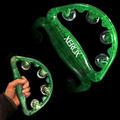 Light Up Tambourine - Green Body - Multi LED